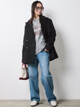 「CHIC STYLE（シックスタイル）のアイテム（ジャケット/アウター）」を使った、nissen Smile Modelsさん（レディース・163cm）の秋コーディネート