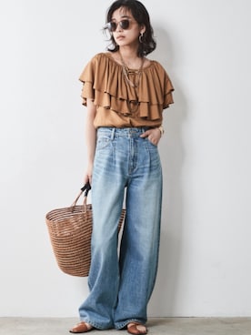 「Denim」｜nissen Smile Modelsさん（レディース・163cm）の夏コーディネート
