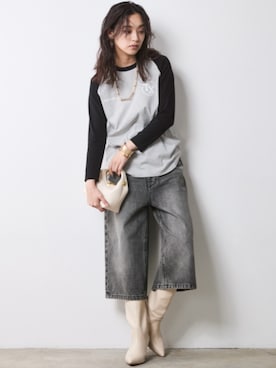 「Denim」｜nissen Smile Modelsさん（レディース・163cm）の夏コーディネート
