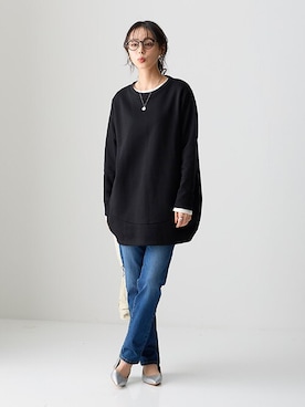 「アイテム（チュニック）」を使った、nissen Smile Modelsさん（レディース・165cm）の秋コーディネート