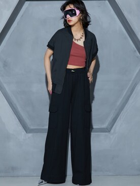 「GEVS.（ジェイヴィス）のアイテム（その他トップス）」を使った、nissen Smile Modelsさん（レディース・163cm）の春コーディネート