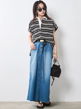 「SMILE LAND（スマイルランド）のアイテム」を使った、nissen Smile Modelsさん（レディース・163cm）の春コーディネート