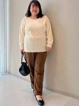 「150cm台コーデ」｜「アイテム（バレエシューズ）」を使った、nissen Smile Modelsさん（レディース・158cm）の秋コーディネート