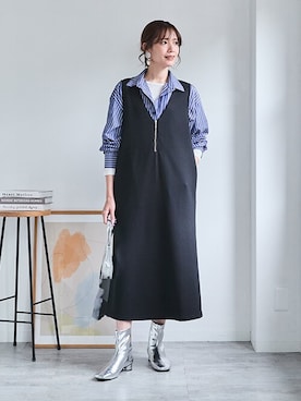 nissen Smile Modelsさん（レディース・165cm）の冬コーディネート