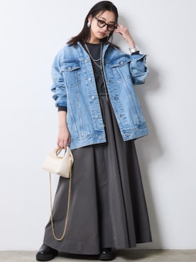 「CHIC STYLE（シックスタイル）のアイテム（ジャケット/アウター）」を使った、nissen Smile Modelsさん（レディース・163cm）の夏コーディネート