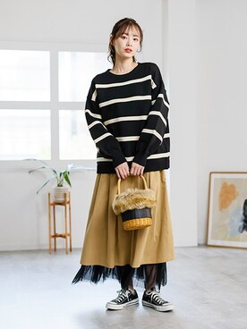 nissen Smile Modelsさん（レディース・170cm）の秋コーディネート