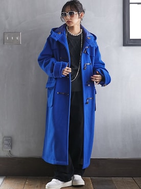 「アイテム（ダッフルコート）」を使った、nissen Smile Modelsさん（レディース・163cm）の秋コーディネート