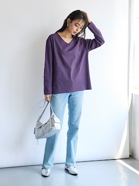 「アイテム（チノパンツ）」を使った、nissen Smile Modelsさん（レディース・165cm）の夏コーディネート