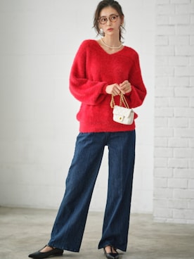 【13,625円】新品stinaスティナタイプV長袖グレンチェック赤Sサイズ 13,625円】新品stinaスティナタイプV長袖グレンチェック赤S