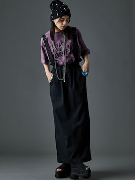 「nissen（ニッセン）のアイテム（オールインワン・サロペット）」を使った、nissen Smile Modelsさん（レディース・163cm）の夏コーディネート
