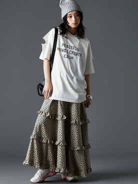 「GEVS.（ジェイヴィス）のアイテム（ワンピース/ドレス）」を使った、nissen Smile Modelsさん（レディース・163cm）の春コーディネート