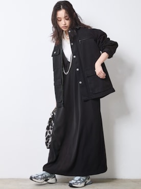 「アイテム（カバーオール）」を使った、nissen Smile Modelsさん（レディース・163cm）の夏コーディネート