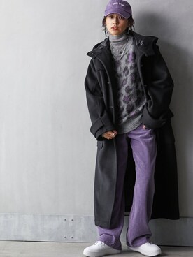 「レギュラー」｜「アイテム（ダッフルコート）」を使った、nissen Smile Modelsさん（レディース・163cm）の秋コーディネート