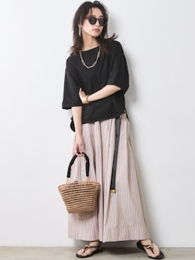「SMILE LAND（スマイルランド）のアイテム」を使った、nissen Smile Modelsさん（レディース・163cm）の春コーディネート