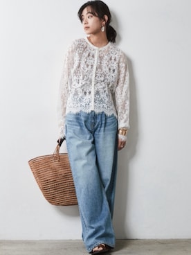 「Denim」｜nissen Smile Modelsさん（レディース・163cm）の夏コーディネート
