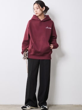 「CHIC STYLE（シックスタイル）のアイテム（スラックス）」を使った、nissen Smile Modelsさん（レディース・163cm）の秋コーディネート