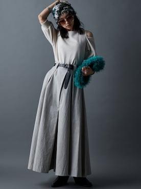 「GEVS.（ジェイヴィス）のアイテム（スカート）」を使った、nissen Smile Modelsさん（レディース・163cm）の春コーディネート