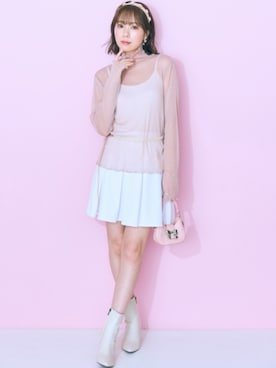 「アイテム（その他ヘアアクセサリー、ピンク系）」を使った、nissen Smile Modelsさん（レディース・162cm）の夏コーディネート