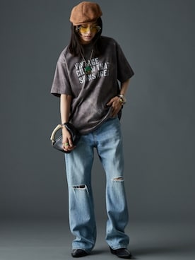 「GEVS.（ジェイヴィス）のアイテム（トップス）」を使った、nissen Smile Modelsさん（レディース・163cm）の夏コーディネート