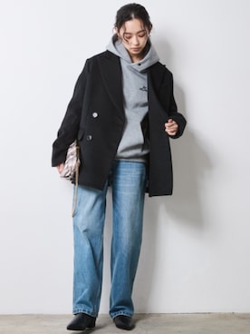 「CHIC STYLE（シックスタイル）のアイテム（ジャケット/アウター）」を使った、nissen Smile Modelsさん（レディース・163cm）の秋コーディネート