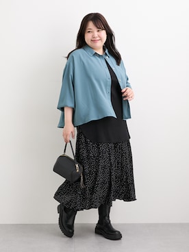 「nissen（ニッセン）のアイテム」を使った、nissen Smile Modelsさん（レディース・158cm）の秋コーディネート