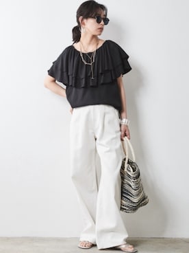 「Denim」｜nissen Smile Modelsさん（レディース・163cm）の夏コーディネート