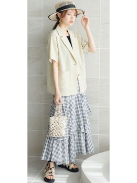 nissen Smile Modelsさん（レディース・166cm）の春コーディネート