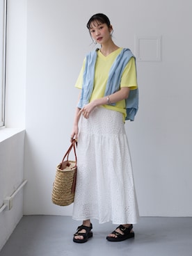 「nissen（ニッセン）のアイテム」を使った、nissen Smile Modelsさん（レディース・166cm）の春コーディネート