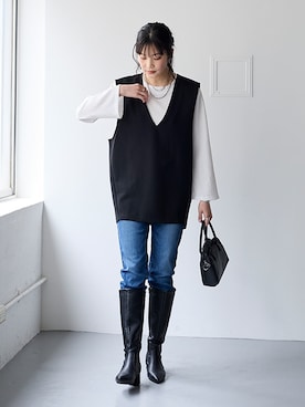 「アイテム（チノパンツ）」を使った、nissen Smile Modelsさん（レディース・166cm）の夏コーディネート