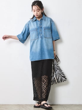 「CHIC STYLE」｜「アイテム（ワンピース/ドレス）」を使った、nissen Smile Modelsさん（レディース・163cm）の春コーディネート