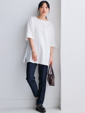 「アイテム（チュニック）」を使った、nissen Smile Modelsさん（レディース・164cm）の夏コーディネート