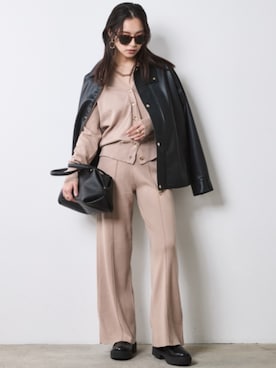 「CHIC STYLE（シックスタイル）のアイテム（ジャケット/アウター）」を使った、nissen Smile Modelsさん（レディース・163cm）の秋コーディネート
