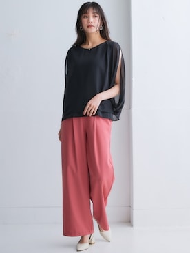 「アイテム（キャミソール、ブラック系）」を使った、nissen Smile Modelsさん（レディース・166cm）の春コーディネート