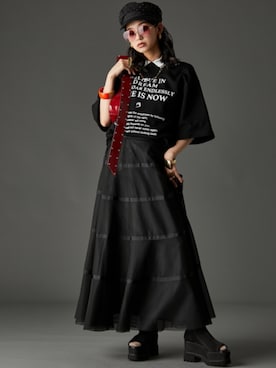 「GEVS.（ジェイヴィス）のアイテム（スカート）」を使った、nissen Smile Modelsさん（レディース・163cm）の春コーディネート