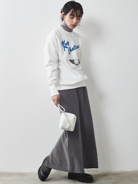 「CHIC STYLE」｜「アイテム（スウェット）」を使った、nissen Smile Modelsさん（レディース・163cm）の秋コーディネート