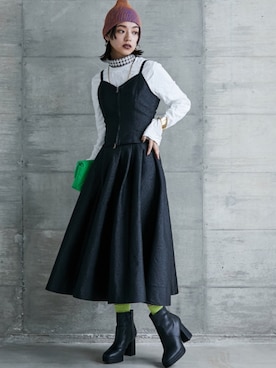 「レギュラー」｜「アイテム（セットアップ）」を使った、nissen Smile Modelsさん（レディース・163cm）の夏コーディネート