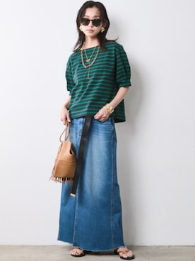 「SMILE LAND（スマイルランド）のアイテム」を使った、nissen Smile Modelsさん（レディース・163cm）の春コーディネート