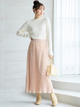 「miclat（ミクラ）のアイテム」を使った、nissen Smile Modelsさん（レディース・166cm）の秋コーディネート