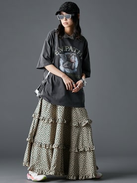 「GEVS.（ジェイヴィス）のアイテム（ワンピース/ドレス）」を使った、nissen Smile Modelsさん（レディース・163cm）の春コーディネート