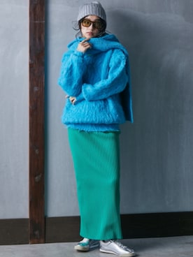 「GEVS.（ジェイヴィス）のアイテム（ニット/セーター）」を使った、nissen Smile Modelsさん（レディース・163cm）の秋コーディネート