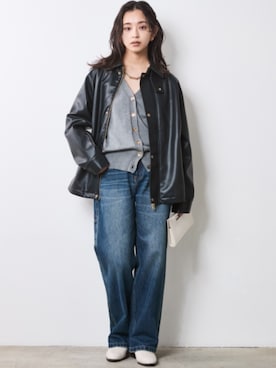 「CHIC STYLE（シックスタイル）のアイテム（ジャケット/アウター）」を使った、nissen Smile Modelsさん（レディース・163cm）の秋コーディネート