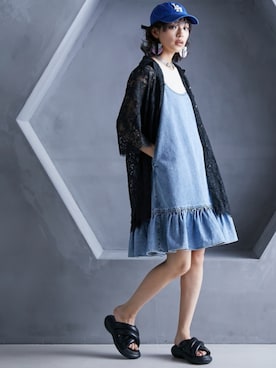 「GEVS.（ジェイヴィス）のアイテム（キャミソール）」を使った、nissen Smile Modelsさん（レディース・163cm）の春コーディネート
