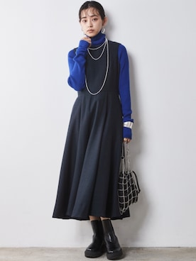 「CHIC STYLE」｜「アイテム（ワンピース/ドレス）」を使った、nissen Smile Modelsさん（レディース・163cm）の秋コーディネート