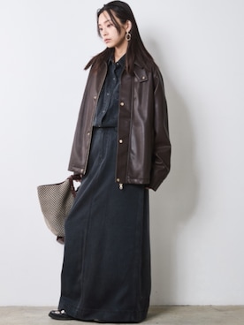 「CHIC STYLE（シックスタイル）のアイテム（ジャケット/アウター）」を使った、nissen Smile Modelsさん（レディース・163cm）の秋コーディネート