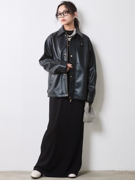 「CHIC STYLE（シックスタイル）のアイテム（ジャケット/アウター）」を使った、nissen Smile Modelsさん（レディース・163cm）の秋コーディネート
