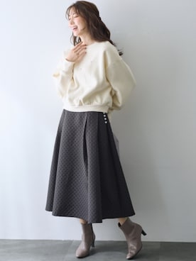 Tシャツ カットソー 大きいサイズ レディース フロントビジュー付 トップス Hana服 5L/6L ニッセン nissen ニッセン Tシャツ カットソー 大きいサイズ レディース フロント