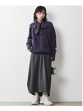 「CHIC STYLE」｜「アイテム（チュニック）」を使った、nissen Smile Modelsさん（レディース・163cm）の秋コーディネート