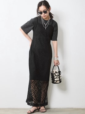 「CHIC STYLE」｜「アイテム（ワンピース/ドレス）」を使った、nissen Smile Modelsさん（レディース・163cm）の春コーディネート