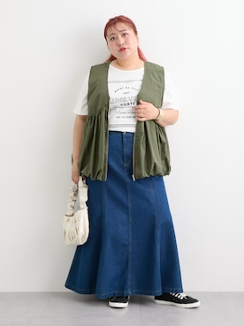 nissen Smile Modelsさん（レディース・155cm）の夏コーディネート