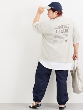 「ぽっちゃり」｜nissen Smile Modelsさん（レディース・155cm）の夏コーディネート